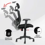 SPECTRUM RC-47 High Back Ergonomic Mesh Office Chair - Image 3