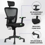 SPECTRUM RC-47 High Back Ergonomic Mesh Office Chair - Image 4