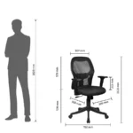 SPECTRUM RC-63 Medium Back Ergonomic Mesh Office Chair - Image 2