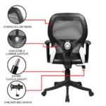 SPECTRUM RC-63 Medium Back Ergonomic Mesh Office Chair - Image 4