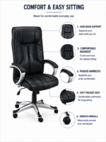SPECTRUM RC-34 High Back Cushioned Executive Leather Office Chair - Image 2