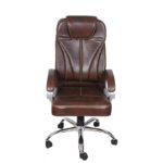 SPECTRUM RC-18 High Back Cushioned Executive Boss Chair – Wooden Brown - Image 2