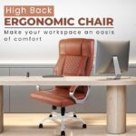 SPECTRUM RC-CF3 High Back Cushioned Ergonomic Boss Chair – Brown - Image 5