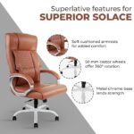 SPECTRUM RC-CF3 High Back Cushioned Ergonomic Boss Chair – Brown - Image 2